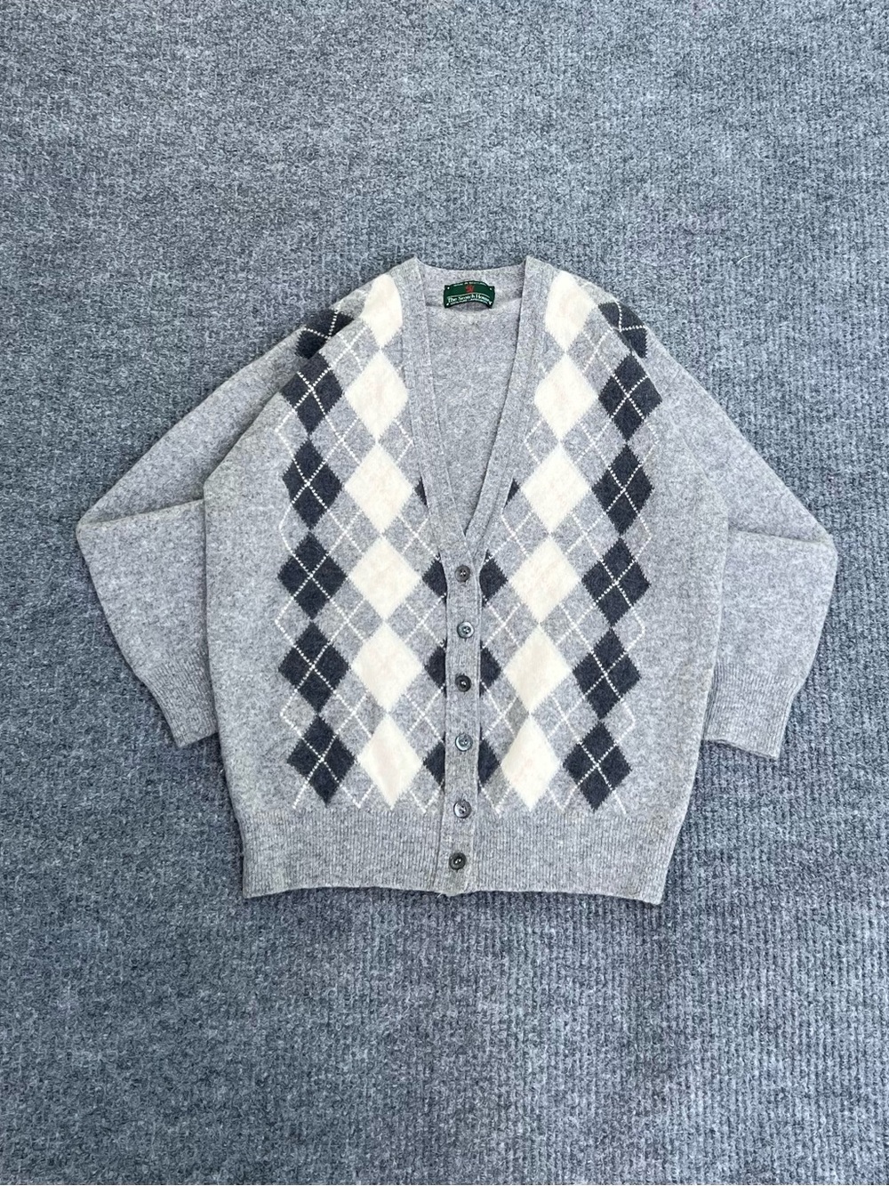 Vintage The Scotch House Argyle Lambswool Cardigan